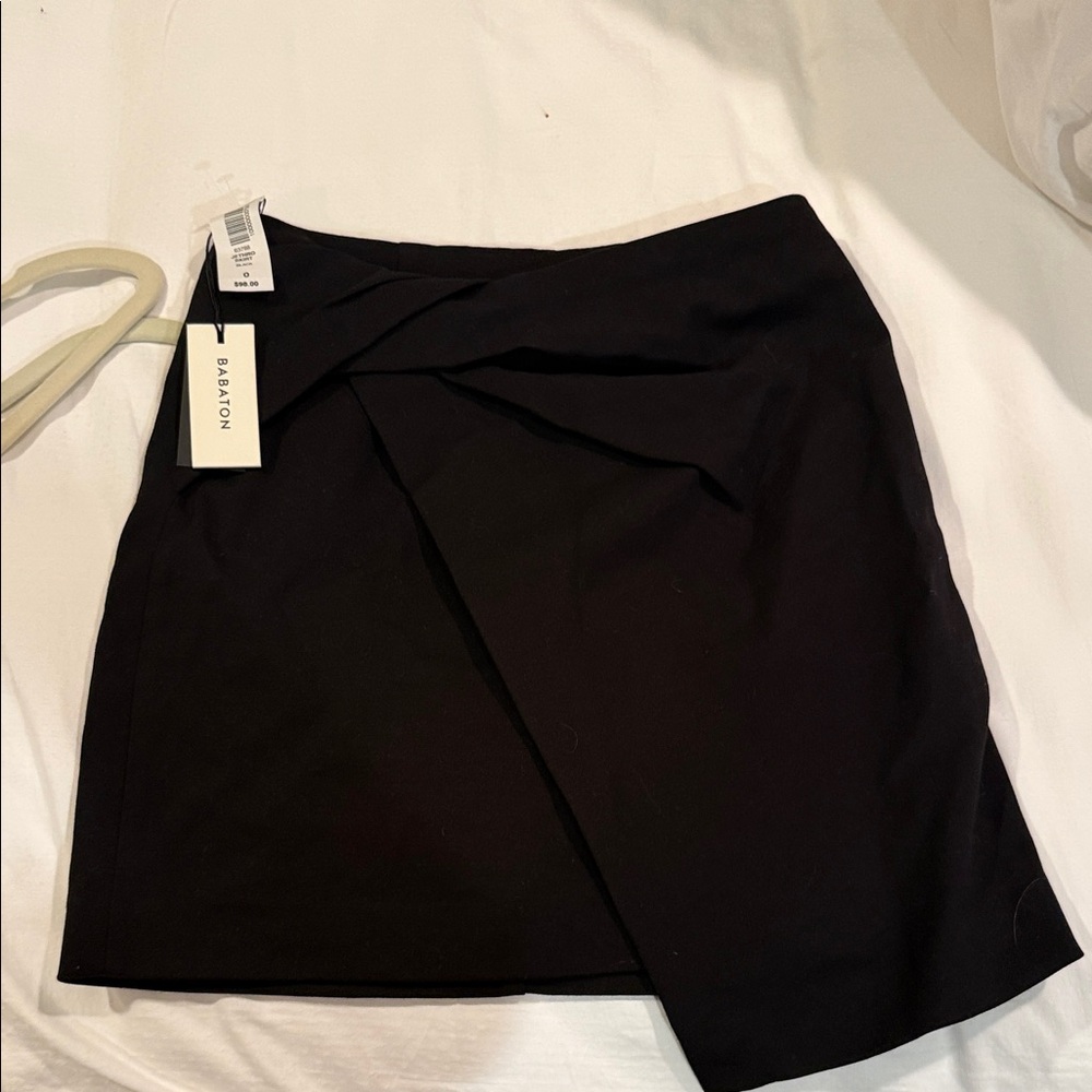 Aritzia Black Asymmetrical Mini Skirt NWT